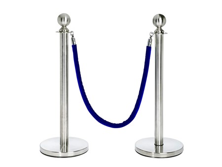 Avspärrningsrep till stolpe, 1,5m, blå